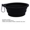 Faltbare Haustiernapf Silikon Zusammenklappbarer Hundenapf Futter-Wassernapf Tragbarer Haustiernapf mit Karabiner für Hunde und Katzen Outdoor-Spaziergänge Camping