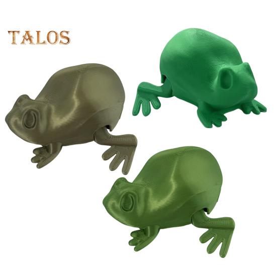 Jumping Frog Toy 3D Printed Frog Model Reptile Figurine Interactive Frog Fidget Toy for Kids And Adults School Projects