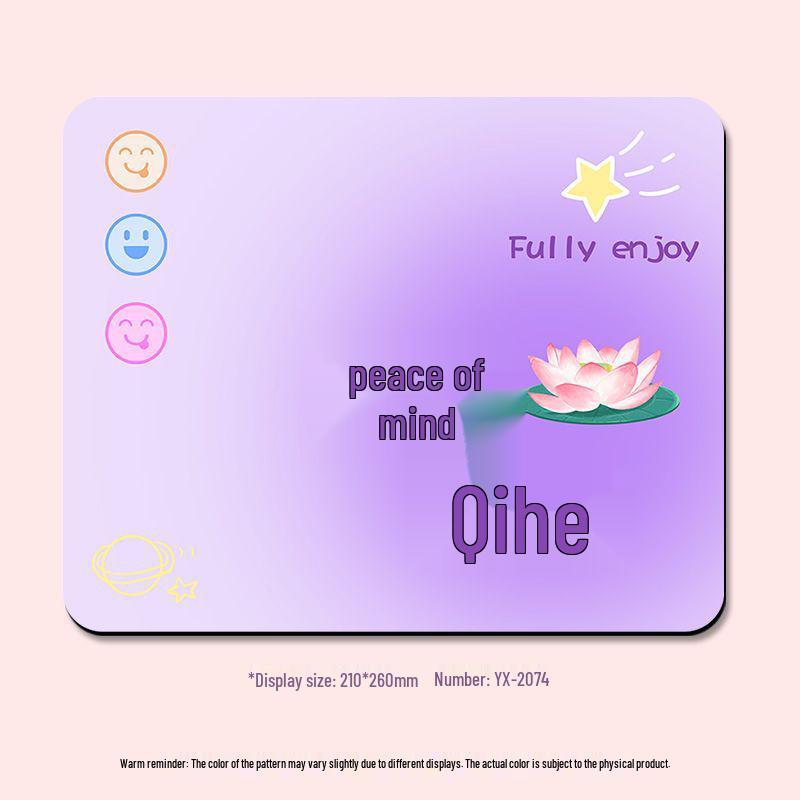 Motivational Cute Cartoon Non-Slip Mouse Pad for Home Office Use