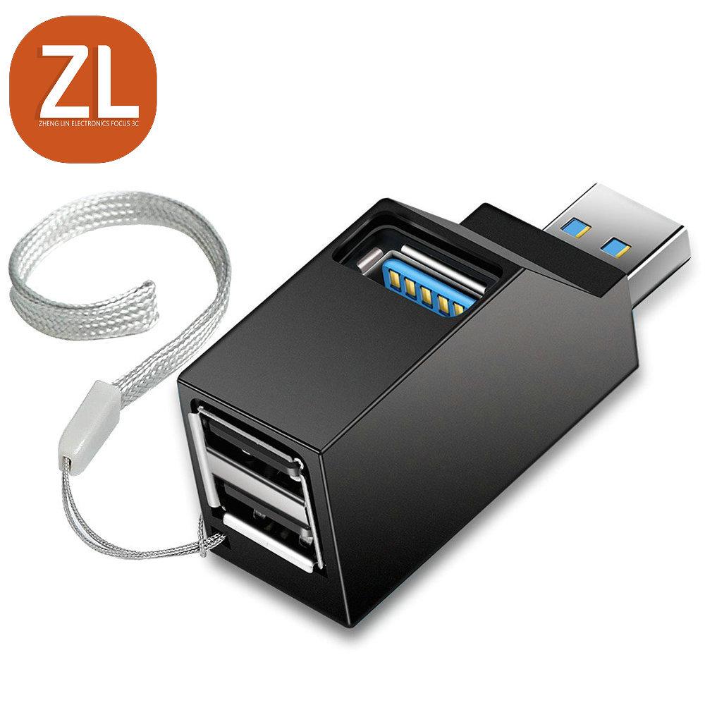 A34 Mini 3-Port USB 2.0 to 3.0 Plug-in Expansion Hub