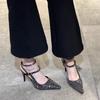 Fashion Shoes Shiny Rhinestones High Heels Ladies Shoes Women Pumps Stiletto Sweet Women Heels Wedding Shoes Women Sandals