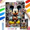 Oil Painting Painting Art Mickey Mouse Money Aesthetic Abstract Splash Handmade Diy Painting Home Decoration Gift