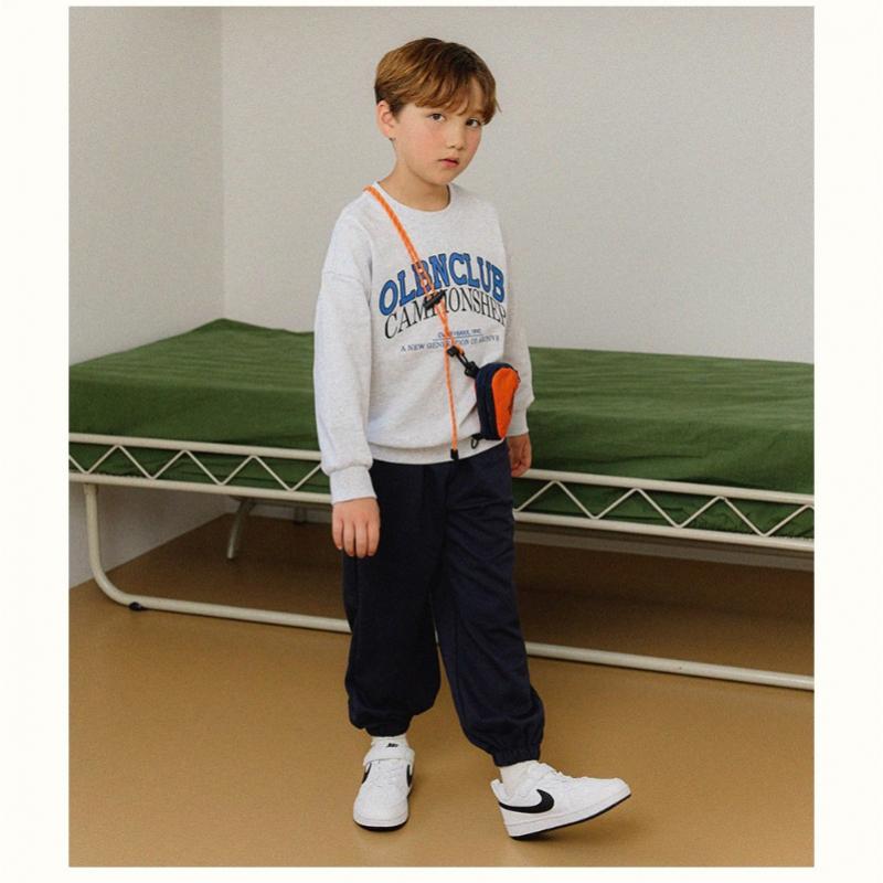 Olivan Point Label Jogger Pants Navy