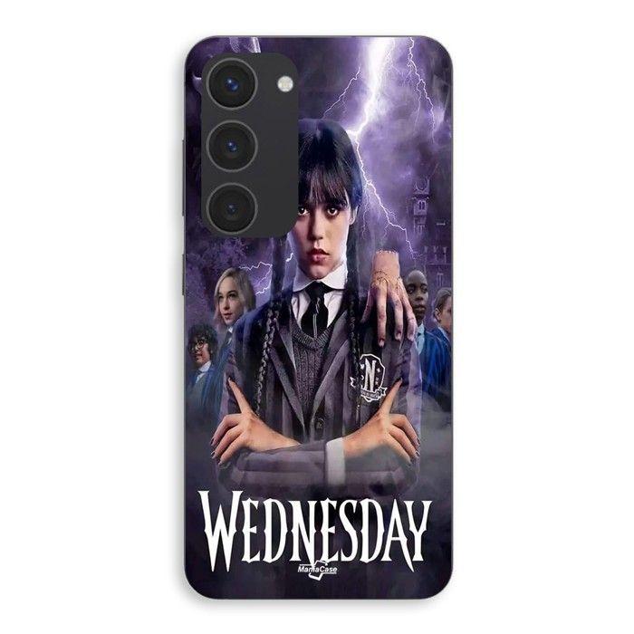 Phone Case - MANIACASE - Samsung Galaxy S23 Plus - Silicone - Black - Wednesday Addams