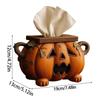 Decoratieve Pompoen Tissue Dispenser Voor Halloween Feesten Plastic Materialen Keukenblad Decoratie