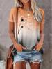 New Style T-Shirt For Women Heart Print Top Fashion Women's Oversized Clothes Tees Summer Crew Neck Blouse Original Design