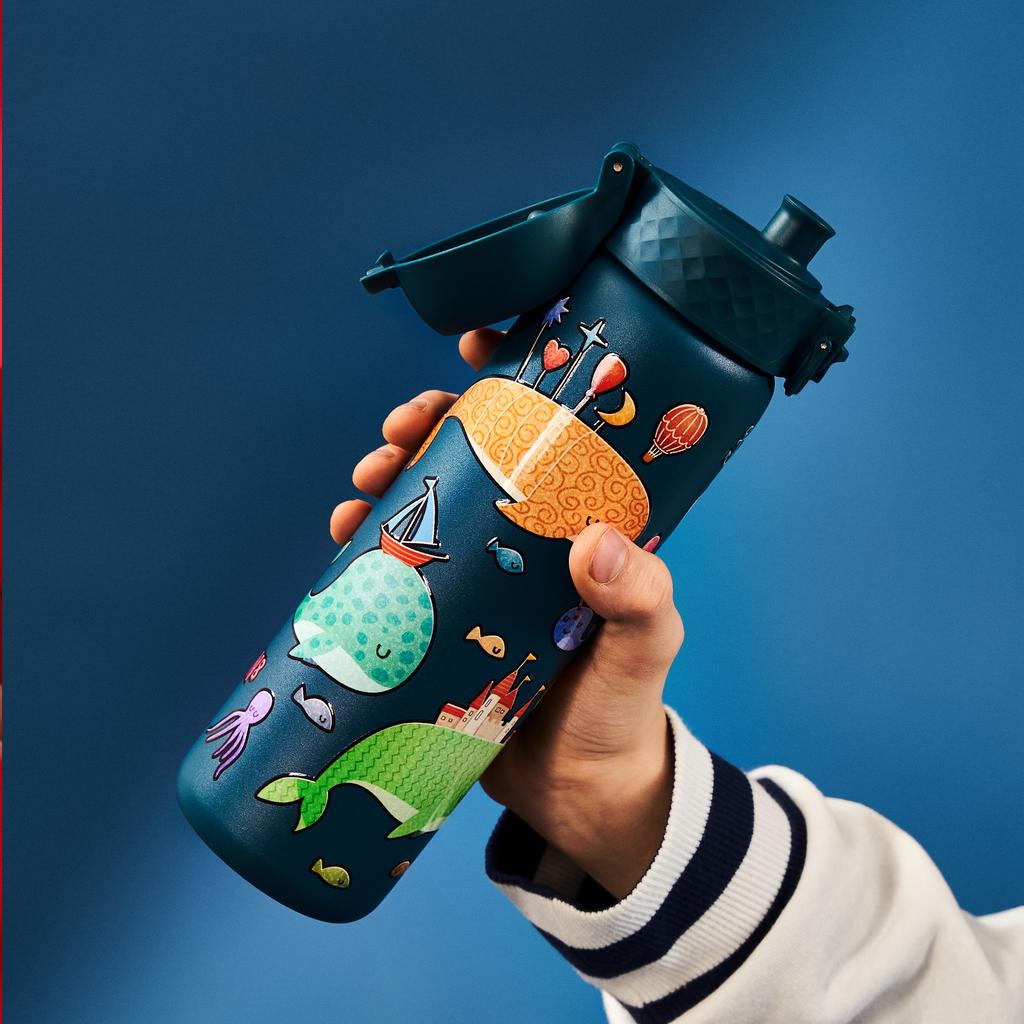 ION8 Single Wall I8SS600PTWHALES Whales Bottle