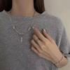 C236 Titanium Steel Thorn Necklace: Trendy Unisex Luxury Clavicle Chain with Hip Hop Pendant Design.