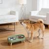 Elevated Dog Bowl Set Anti Splashing Stainless Steel Raised Food and Water Bowl with Anti Slip Foot Pad