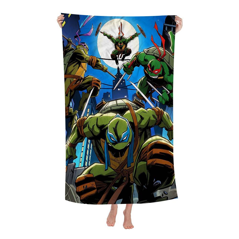 Anime Poster N-Ninja Cool T-Turtles Cartoon Beach Towel Cute Kawaii Room Decor Bath Girls Hand Towels For Bathroom Shower