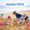 Beach Toys, 6 Pcs Kids Gardening Set, 8'' Kid Metal Sand Toys Sandbox Toys with Sturdy Wooden Handle, Children Beach Sand Toys Gardening Set, Beach