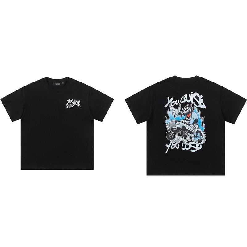 Premium Baumwolle Grafik T-Shirt Unisex Oversized Streetwear T-Shirt Lässiges Kurzarm