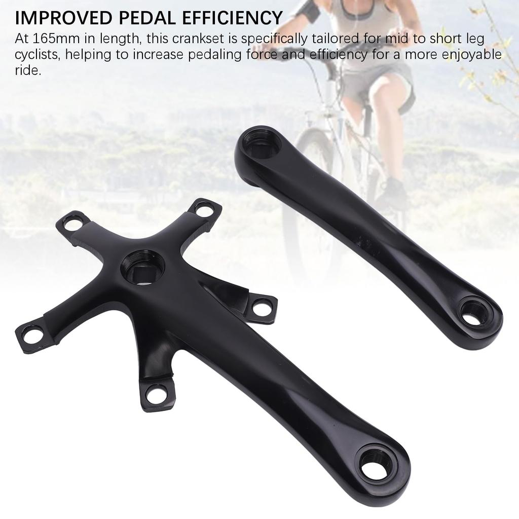 165mm Fahrrad-Kurbelgarnitur, Aluminiumlegierung, Stabile Konstruktion, Kurbelarm-Set, für Reisen