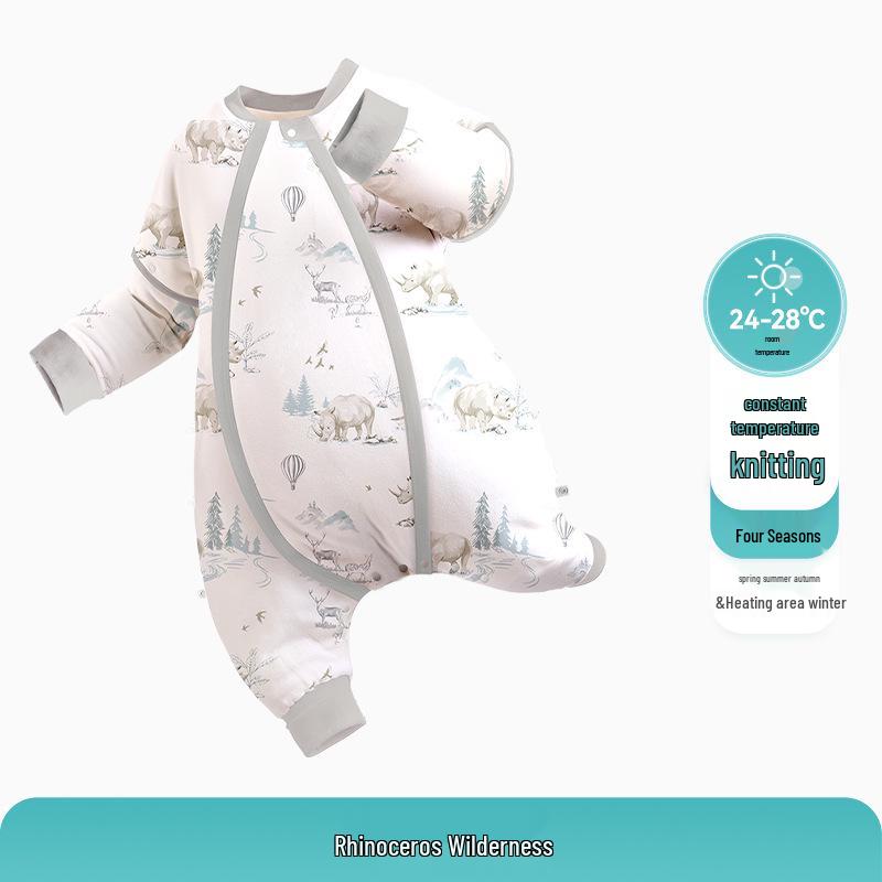 iBaby Children's Autumn/Winter Knit Non-Cotton Split-Leg Sleeping Bag with Anti-Kick Feature for Boys and Girls