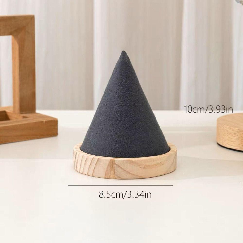 Wooden Cone Necklace Storage Rack Countertop Display Cone Bracelet Stand  Home Jewelry Organization