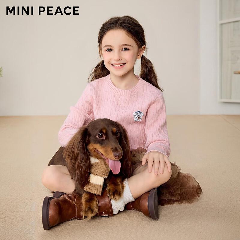 MiniPeace Peacebird Kids' New Winter Girls' Pullover Sweater FBEBF412H