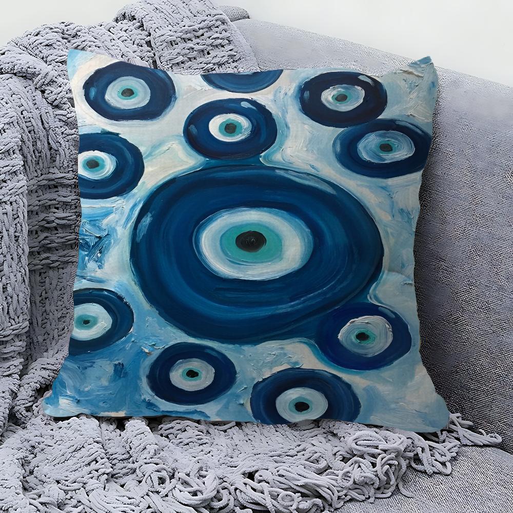

Blue Lucky Eyes Office Cushion Pillowcase Car Cushion Cover45X45CM Lumbar Pillowcase Sofa Pillowcover 40x40 cm