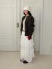MEENDERI Flower Eyelet Angora Beanie - White