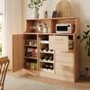 Sideboard, Restaurant Bar with LED, Sockets, Glass Holder, Wine Rack, Multi-Layer Storage, Suitable for Use In Restaurants and Kitchens