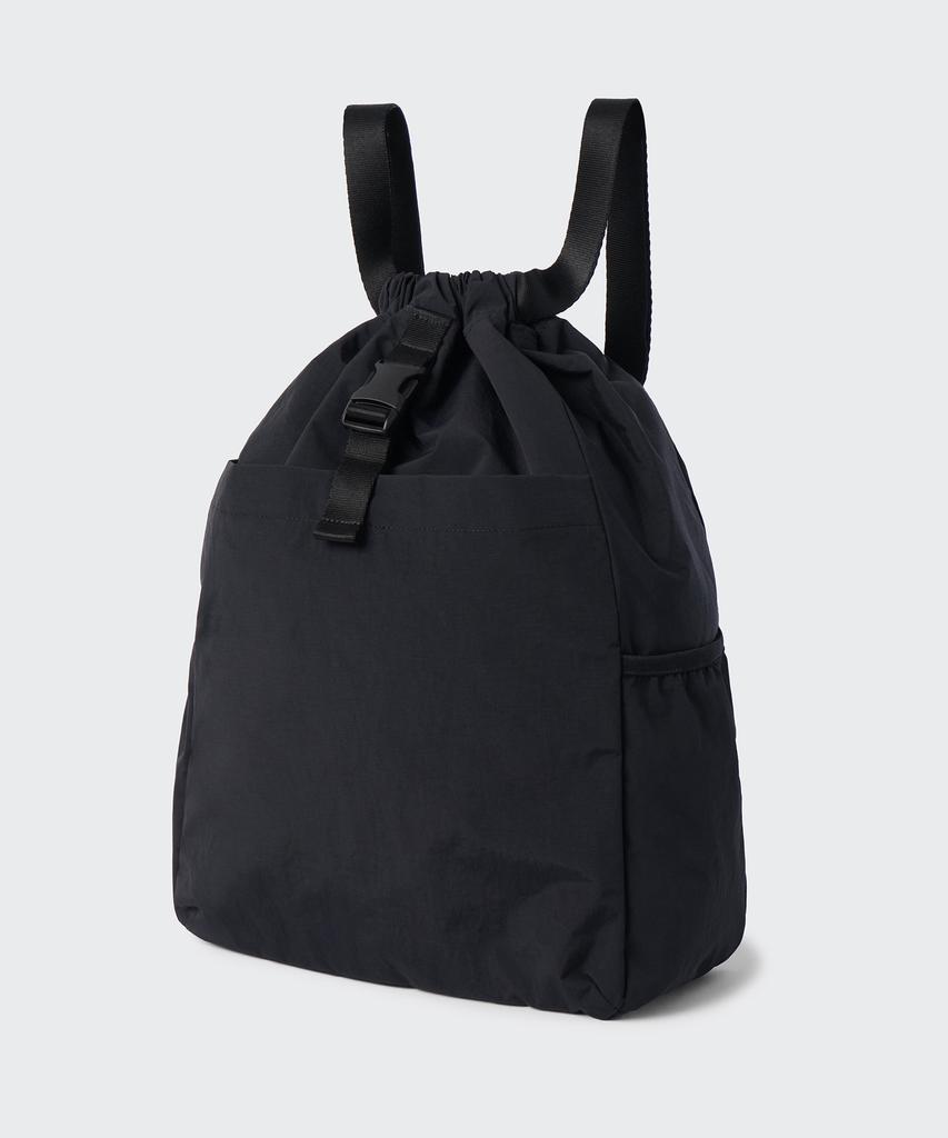 Musinsa Standard Ripstop One Buckle Drawstring Backpack [Black]