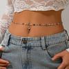 Fashion Colored Glass Crystal Waist Chain for Women Punk Summer Sexy Beach Bikini Body Jewelry Y2K Accessories