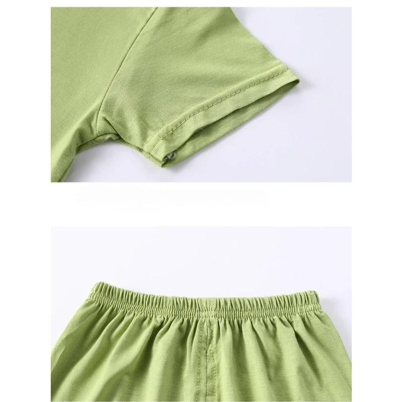 Children's Pajamas Modal Short Sleeved Suit Summer Pajamas Children's Clothing Waist Belly Protection Home Clothes