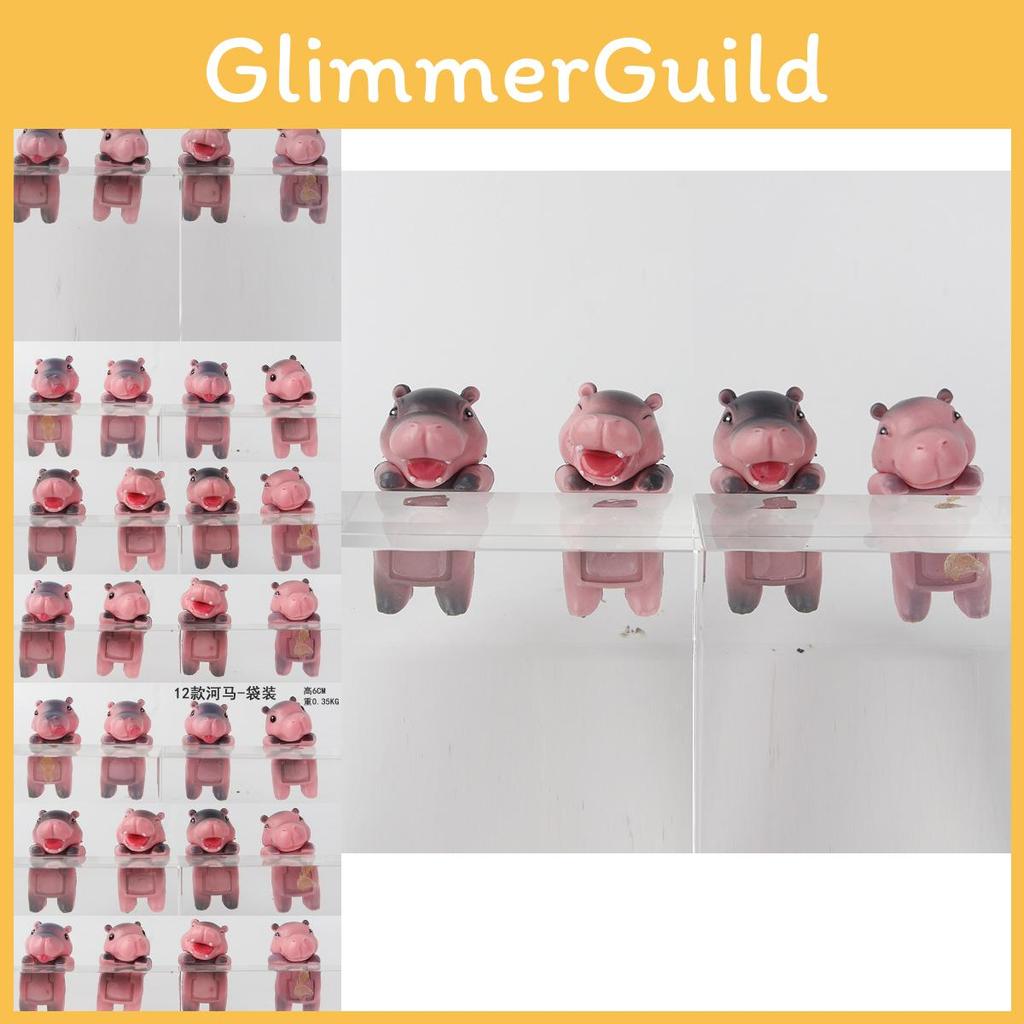 Cute And Fun Hippo Toy Model Car Accessories Blind Box Surprise Collectibles
