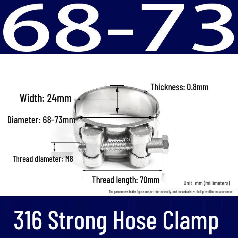 316 Stainless Steel European-Style Thickened Single Head Hose Clamp