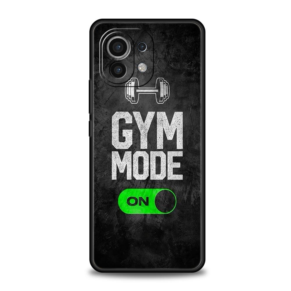 Phone Case For Xiaomi Mi 15 14 13 12 11 Lite 14T 13T 12T 11T Pro Poco X6 X5 X3 Pro F6 F5 F4 Gym Fitness Bodybuilding Black Cover