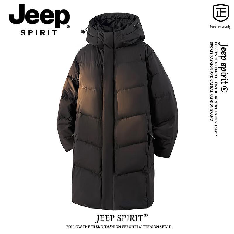 

JEEP SPIRIT Men s Hooded Long Down Jacket S