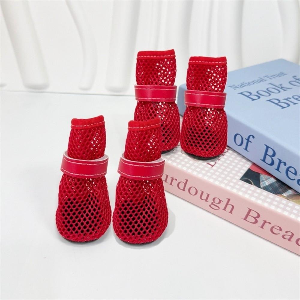 Soft Sole Dog Mesh Shoes Non-Slip Dog Shoe Cover Fashion Dog Net Shoes Paw Protection