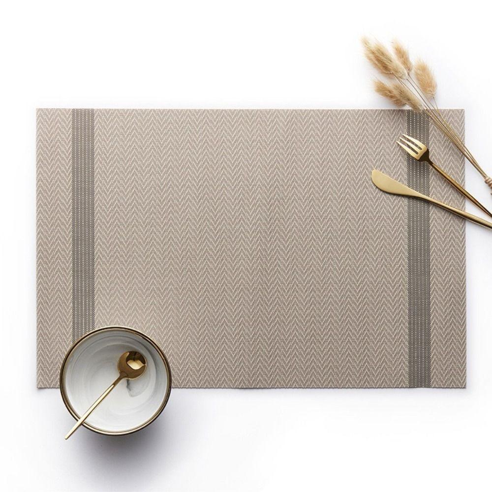 PVC Placemat Waterproof Table Mat High Quality Rectangle Tableware Mat