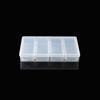 4 Adjustable Dividers Clear Plastic Storage Organizer Box - Craft & Sewing Supplies Container With Removable Compartments