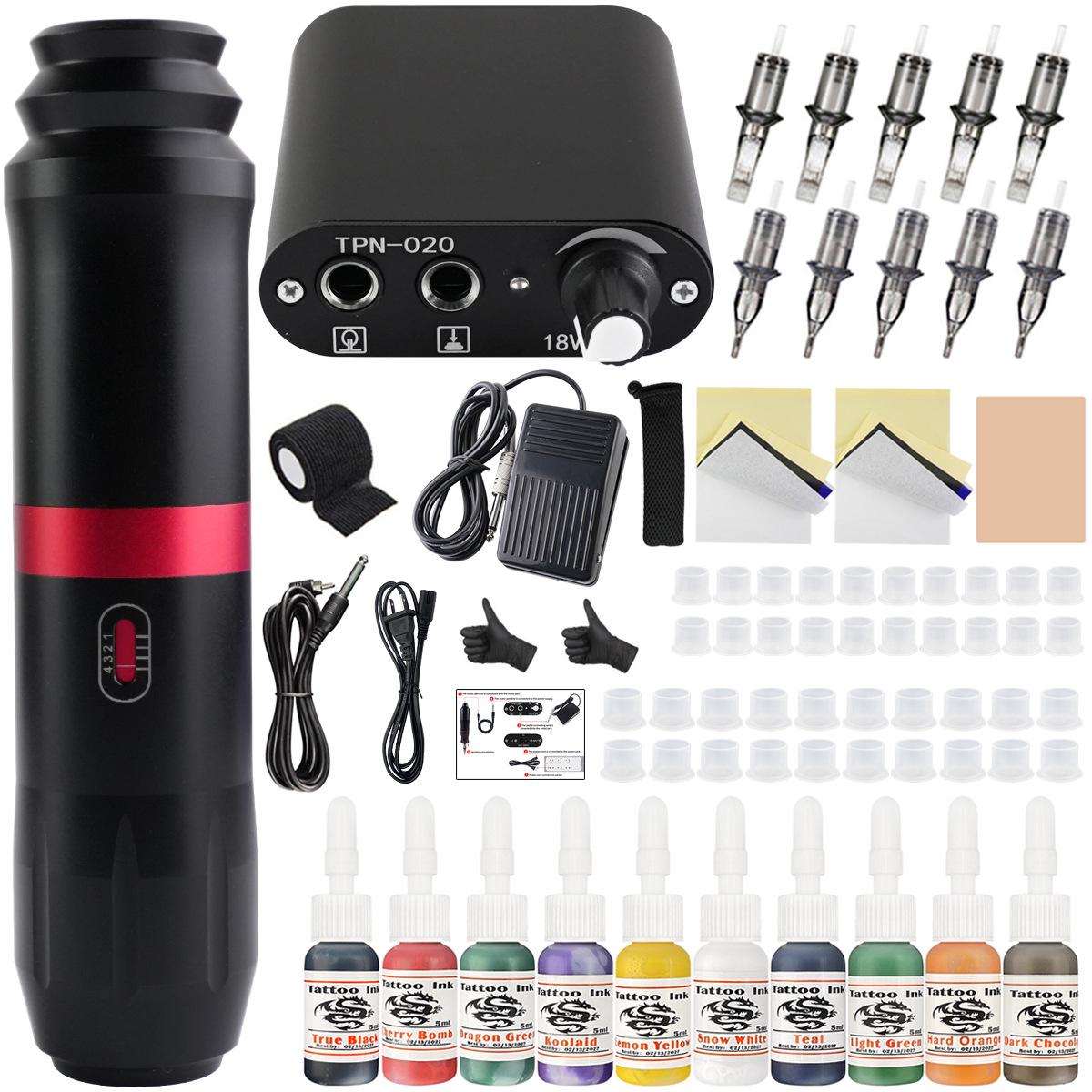 

Big Red Tattoo Pen Set: Motorized All-in-One Machine for Lining and Shading