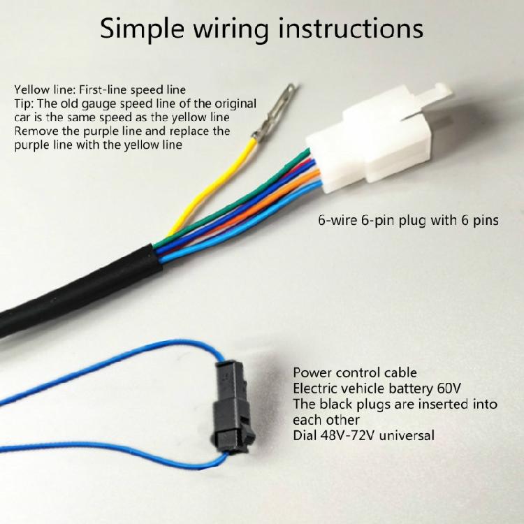 Electric Bicycle LED Display With SpeedoMeter Gauge Bike 48V-60V 72V Indicator