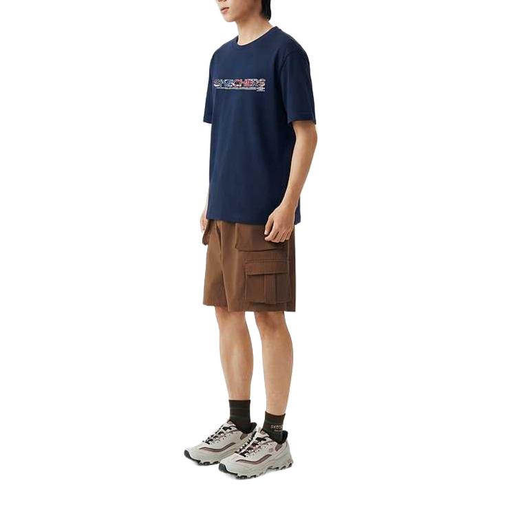 Skechers Breathable Antibacterial Skin-Friendly Comfortable T-Shirt Men tops L126M019-002Z