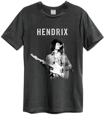 Amplified Jimi Hendrix Experience Mens Charcoal T Shirt Jimi Hendrix Classic Tee