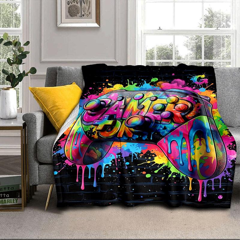 Gaming Neon Future Blanket Flannel Blanket Throw Blanket Sofa Cover Blanket Soft Premium Blanket Picnic Blanket Tv Blanket Gifts