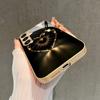 Black and Golden Heart Pattern Glass Phone Case for Galaxy Ultra S24 S24 FE S24 Ultra S25 S25 Ultra S25 Plus S25 Edge