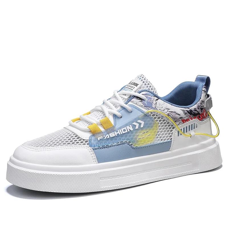 

Мужская повседневная обувь на плоской подошве, новая, на четыре сезона, дышащая, с мягкой подошвой, нескользящая, для ходьбы на открытом воздухе, модная спортивная обувь на толстой подошве 39