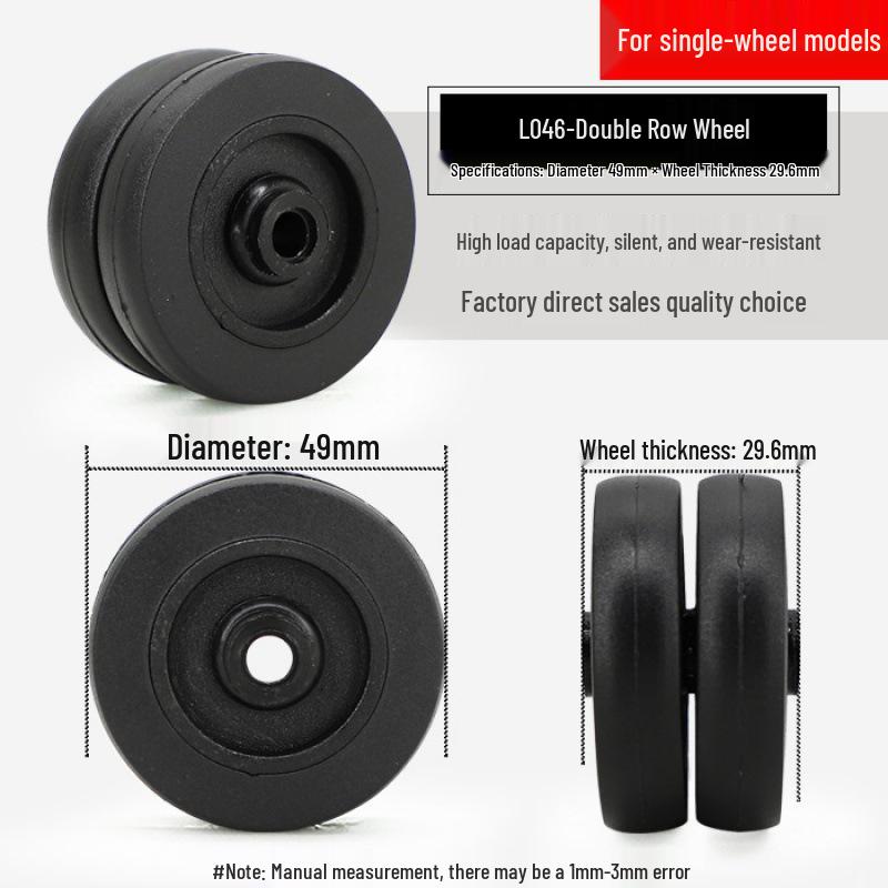 Universal Wheel Replacement for Luggage Suitcase: Leather Caster Rubber Roller Rim Repair Accessories