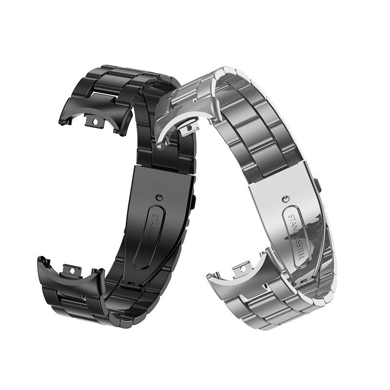 Metal Band For Xiaomi Mi Band 9 Watchband Stainless Steel Slim Business Strap For Xiaomi Band 8 Sport Bracelet Accessories