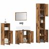 4 Piece Bathroom Furniture Set with Rustic Wood Look Engineered Wood