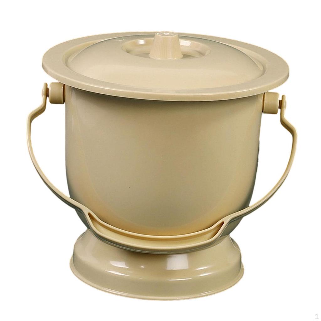 Bedside Urinal Potty Pot Household Portable Toilet, Spittoon with Lid for Adults