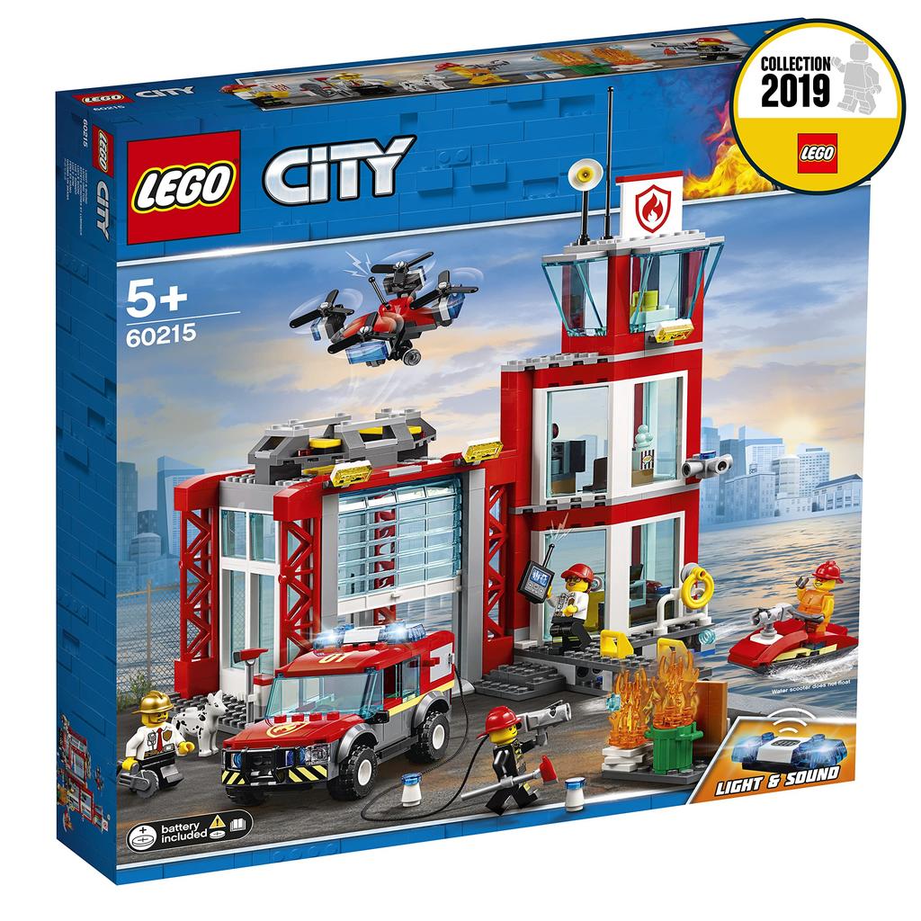 LEGO City Fire Station 60215 Building Blocks Toy for Boys and Cars