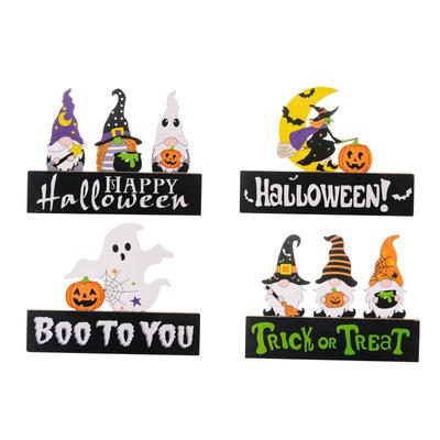 Halloween-Dekoration, Geisterfest-Zwerg, Holzdekoration, Atmosphären-Dekoration, Geister-Bühnenkulisse