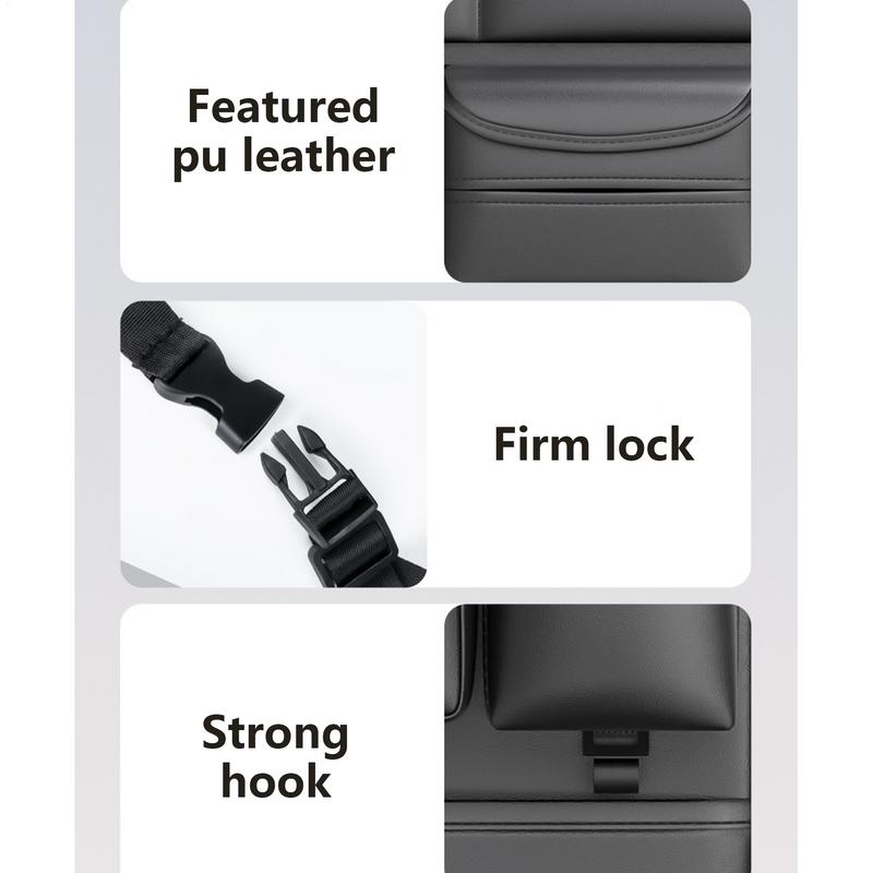 Back Seat Organizer Backseat Organizer Car Accessories Leather Protector Cup Holder Tissue Holder Storage Pockets Kick Mat For