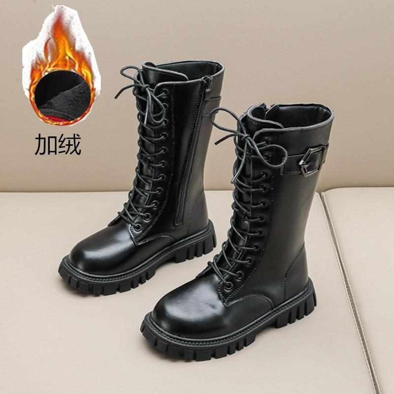 

Girls Boots Winter 2026 New Martin Boots Medium Large Children Little Girls High Boots Baby Princess Boots inner length of size 37 22.8cm