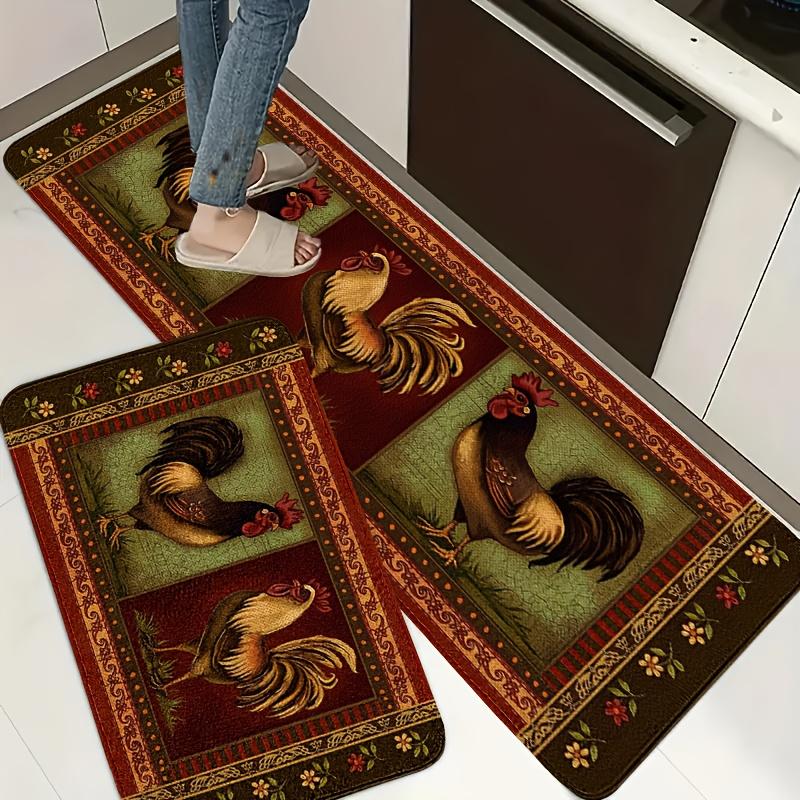 1Pcs Anti Fatigue Kitchen Rugs, Striped Print Waterproof Non-Slip Thick Cushioned Kitchen Mat Heavy Duty Comfort Standing Mat for Kitchen