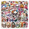 50 Flowers Skeleton Graffiti Stickers Personality Horror Face Decoration Mobile Phone Case Computer Skateboard Stickers
